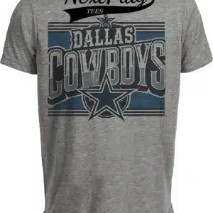 Dallas Cowboys Exclusive Retro Throwback Football Artwork Heather Gray Sublimated T-Shirt
