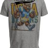 UCLA Bruins Exclusive Retro Football Mascot Artwork Heather Gray Sublimated T-Shirt