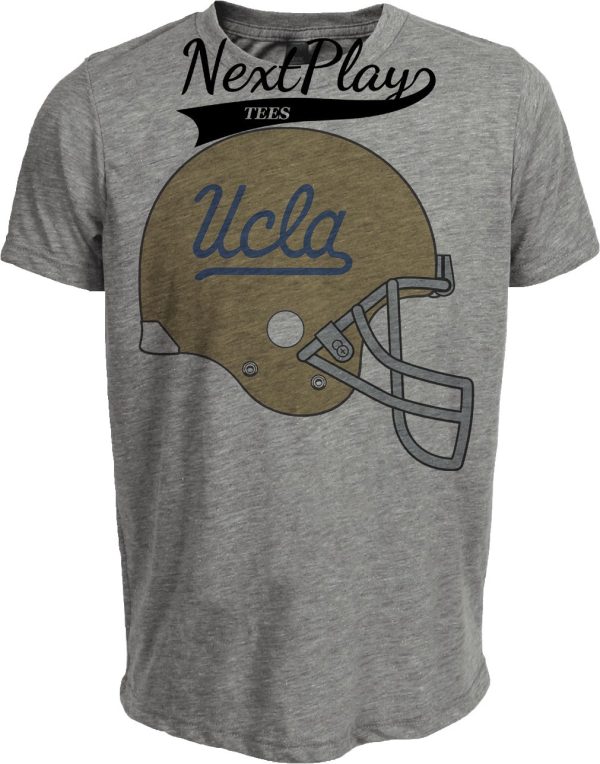 UCLA Bruins Retro Football Helmet 1973 Artwork Heather Gray Sublimated T-Shirt