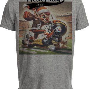 Cleveland Browns vs. Pittsburgh Steelers Exclusive Retro Football Brownie 1979 Artwork Heather Gray Sublimated T-Shirt
