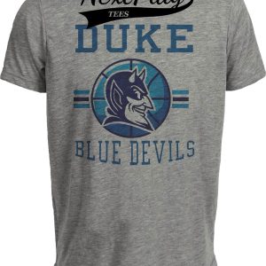 Duke Blue Devils Exclusive Retro Mascot Team Artwork Heather Gray Sublimated T-Shirt