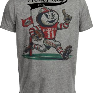 Ohio State Buckeyes Exclusive Retro Football 1978 Artwork Heather Gray Sublimated T-Shirt