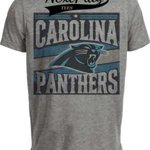 Carolina Panthers Exclusive Retro Football Artwork Heather Gray Sublimated T-Shirt