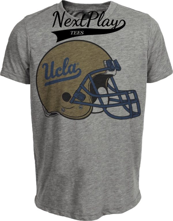 UCLA Bruins Retro Football Helmet 1996 Artwork Heather Gray Sublimated T-Shirt