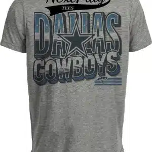 Dallas Cowboys Exclusive Retro Football Team Artwork Heather Gray Sublimated T-Shirt