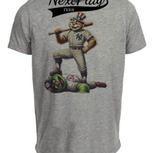 New York Yankees vs. Boston Red Sox Exclusive Retro Rivals Baseball Artwork Heather Gray Sublimated T-Shirt
