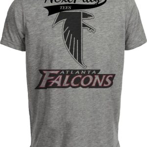 Atlanta Falcons Retro Football 1992 Artwork Heather Gray Sublimated T-Shirt