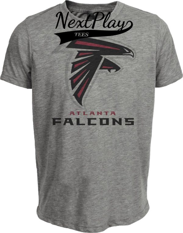 Atlanta Falcons Retro Football 1998 Artwork Heather Gray Sublimated T-Shirt