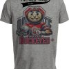 Ohio State Buckeyes Exclusive Retro Football Helmet Artwork Heather Gray Sublimated T-Shirt