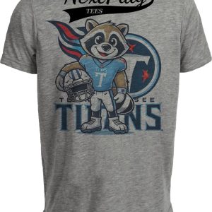 Tennessee Titans Exclusive Retro Football Helmet Artwork Heather Gray Sublimated T-Shirt