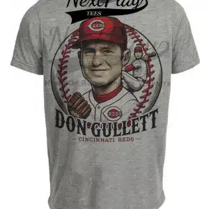 Cincinnati Reds Don Gullett Legend Exclusive Retro Baseball Artwork Heather Gray Sublimated T-Shirt