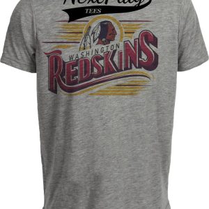 Washington Redskins Exclusive Retro Football Artwork Heather Gray Sublimated T-Shirt