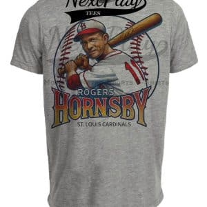 St. Louis Cardinals Rogers Hornsby Exclusive Retro Baseball Artwork Heather Gray Sublimated T-Shirt
