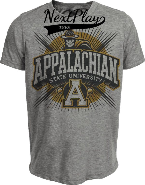 Appalachian State University Yosef Exclusive Retro Team Artwork Heather Gray Sublimated T-Shirt