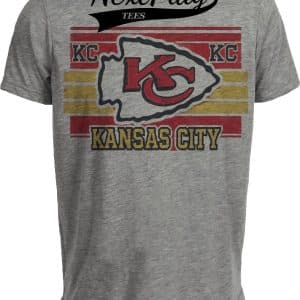 Kansas City Chiefs Exclusive Retro Timeless Throwback Football Artwork Heather Gray Sublimated T-Shirt