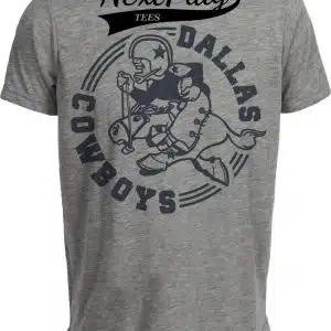 Dallas Cowboys Retro Football Mascot 1960 Artwork Heather Gray Sublimated T-Shirt