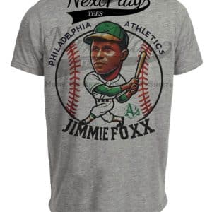 Philadelphia Oakland A’s Athletics Jimmie Foxx Exclusive Retro Baseball Artwork Heather Gray Sublimated T-Shirt