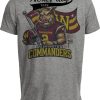 Washington Commanders Exclusive Retro Football Flag Artwork Heather Gray Sublimated T-Shirt