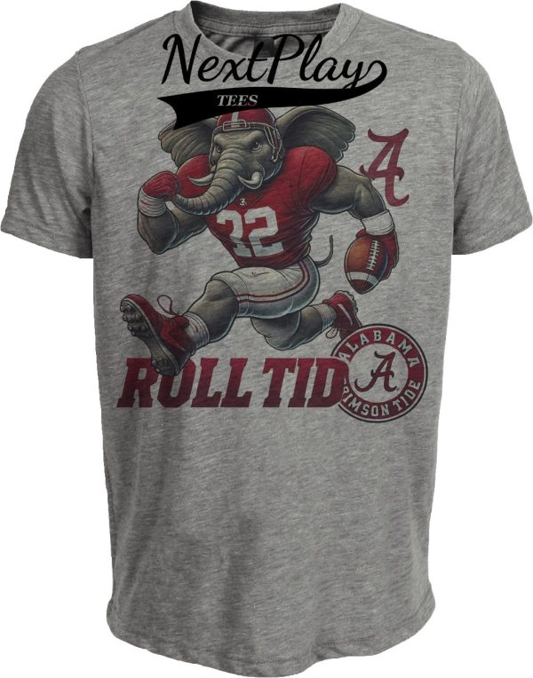 Alabama Crimson Tide Exclusive Retro Football Roll Tide 2005 Artwork Heather Gray Sublimated T-Shirt