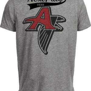 Atlanta Falcons Retro Football 1996 Artwork Heather Gray Sublimated T-Shirt