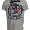 New York Mets David Wright Exclusive Retro Baseball Artwork Heather Gray Sublimated T-Shirt