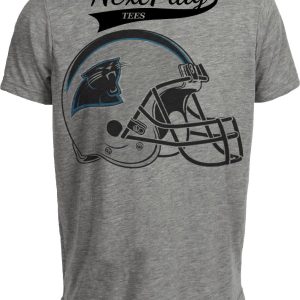 Carolina Panthers Retro Football Helmet 1995 Artwork Heather Gray Sublimated T-Shirt