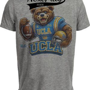 UCLA Bruins Exclusive Retro Football Helmet Artwork Heather Gray Sublimated T-Shirt