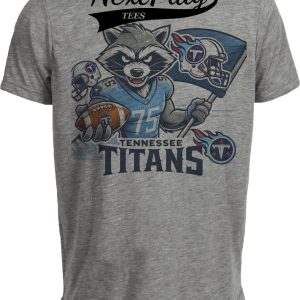 Tennessee Titans Exclusive Retro Football Flag Artwork Heather Gray Sublimated T-Shirt