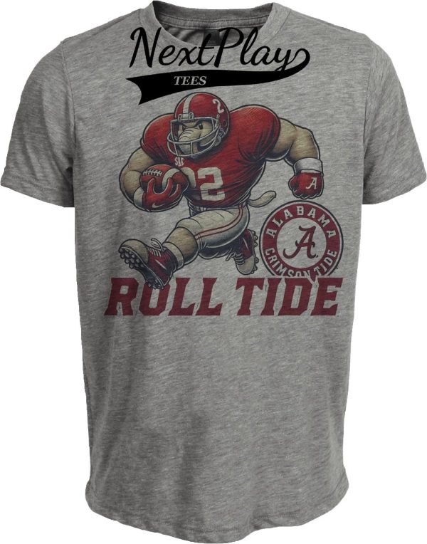 Alabama Crimson Tide Exclusive Retro Football Roll Tide 1998 Artwork Heather Gray Sublimated T-Shirt