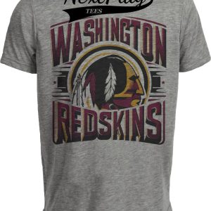 Washington Redskins Exclusive Retro Football 1986 Artwork Heather Gray Sublimated T-Shirt