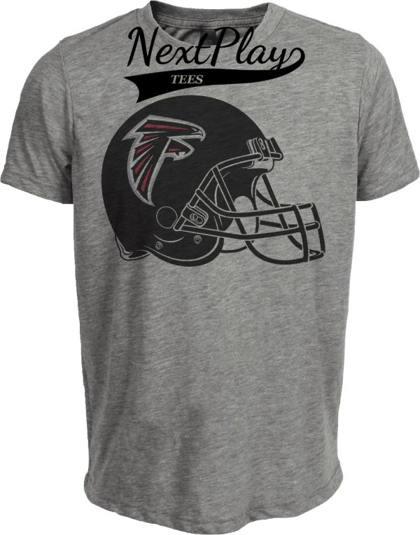 Atlanta Falcons Retro Football Helmet 1995 Artwork Heather Gray Sublimated T-Shirt