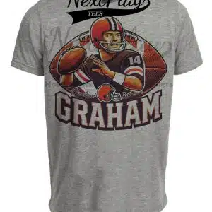 Cleveland Browns Otto Graham Exclusive Retro Football Artwork Heather Gray Sublimated T-Shirt