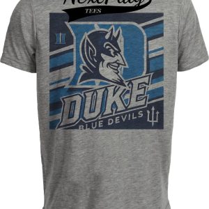 Duke Blue Devils Exclusive Retro Team Artwork Heather Gray Sublimated T-Shirt