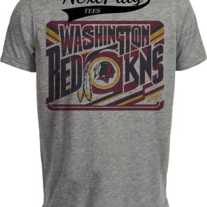 Washington Redskins Exclusive Retro Football 1988 Artwork Heather Gray Sublimated T-Shirt