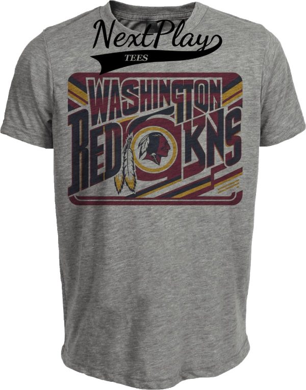Washington Redskins Exclusive Retro Football 1988 Artwork Heather Gray Sublimated T-Shirt