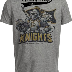 Central Florida Knights Exclusive Retro Football Flag Artwork Heather Gray Sublimated T-Shirt