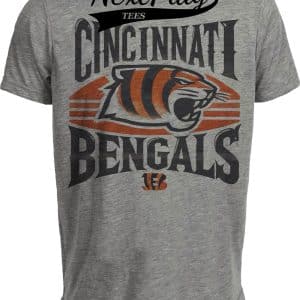 Cincinnati Bengals Exclusive Retro Football Team Artwork Heather Gray Sublimated T-Shirt