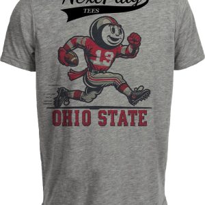 Ohio State Buckeyes Exclusive Retro Football 1961 Artwork Heather Gray Sublimated T-Shirt