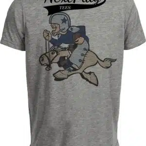 Dallas Cowboys Retro Rowdy Mascot Football 1960 Artwork Heather Gray Sublimated T-Shirt