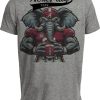 Alabama Crimson Tide Exclusive Retro Strength Football Artwork Heather Gray Sublimated T-Shirt