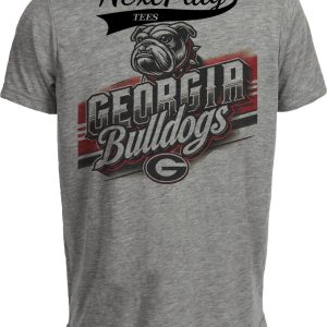 Georgia Bulldogs Exclusive Retro Team Artwork Heather Gray Sublimated T-Shirt