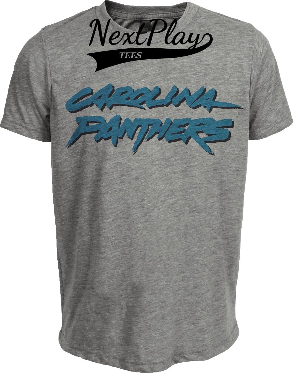 Carolina Panthers Retro Football 1998 Artwork Heather Gray Sublimated T-Shirt