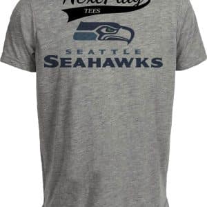 Seattle Seahawks Retro Football 1998 Artwork Heather Gray Sublimated T-Shirt