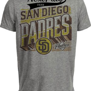 San Diego Padres Exclusive Retro Baseball Team Artwork Heather Gray Sublimated T-Shirt