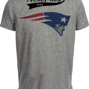 New England Patriots Retro Football 1993 Artwork Heather Gray Sublimated T-Shirt