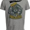 Green Bay Packers Exclusive Retro Cheesehead Football Circle Artwork Heather Gray Sublimated T-Shirt