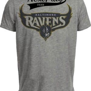 Baltimore Ravens Retro Football 1997 Artwork Heather Gray Sublimated T-Shirt
