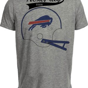 Buffalo Bills Retro Football Helmet 1976 Artwork Heather Gray Sublimated T-Shirt
