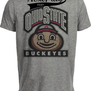 Ohio State Buckeyes Retro Brutus 1985 Artwork Heather Gray Sublimated T-Shirt