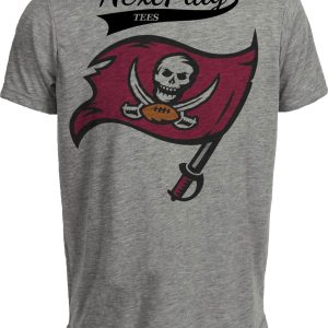 Tampa Bay Buccaneers Retro Football Flag 1995 Artwork Heather Gray Sublimated T-Shirt